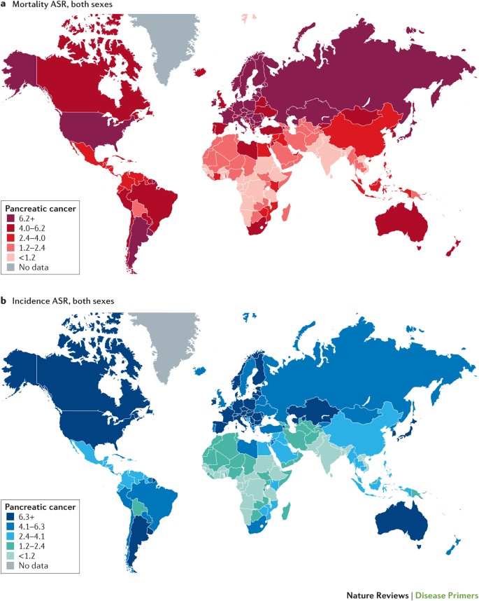 Global mortality and incidence rates of pancreatic cancer